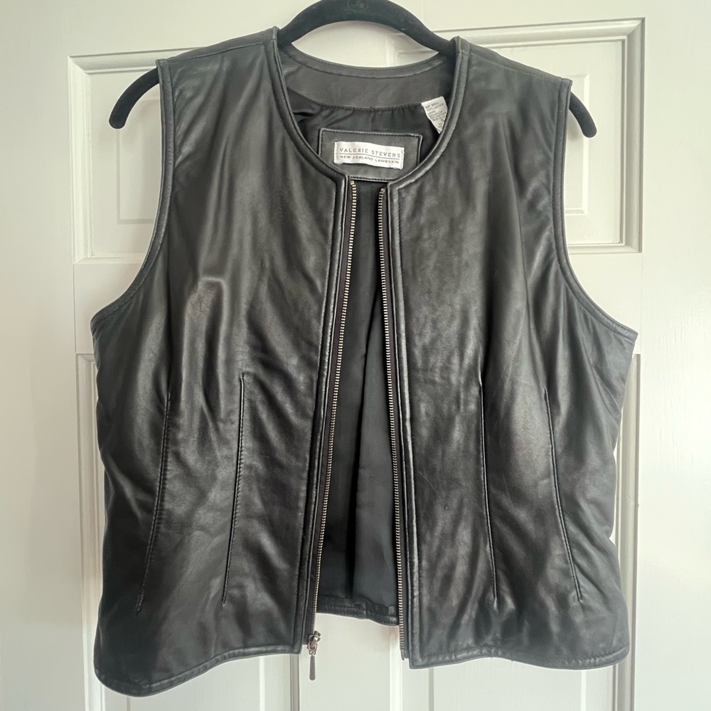 Valerie Stevens New Zealand Leather Lambskin Vest